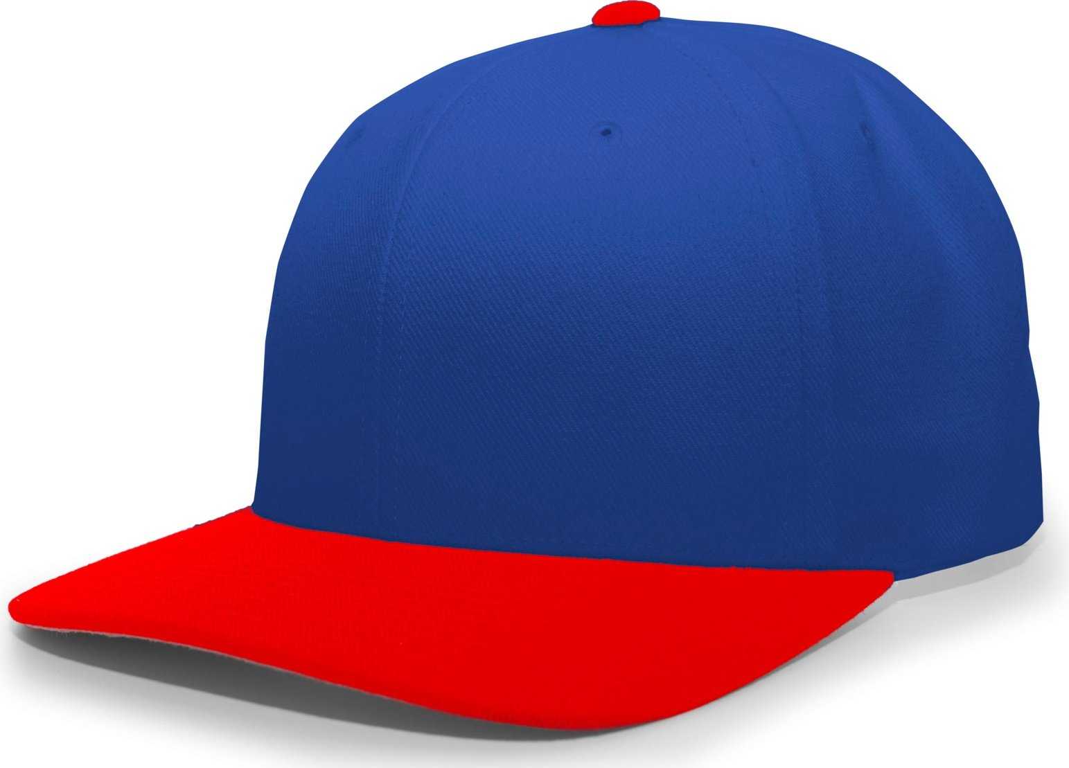 Pacific Headwear 705W Pro-Wool Hook-and-Loop Cap - Royal Red - HIT a Double