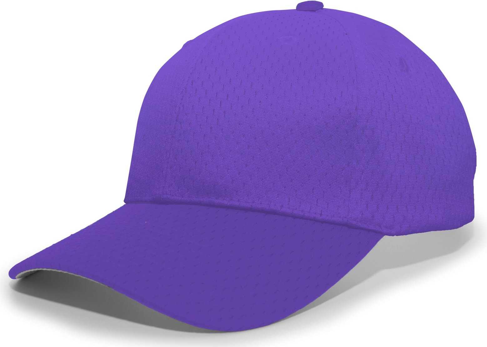 Pacific Headwear 805M Coolport Mesh Hook-and-Loop Cap - Purple - HIT a Double
