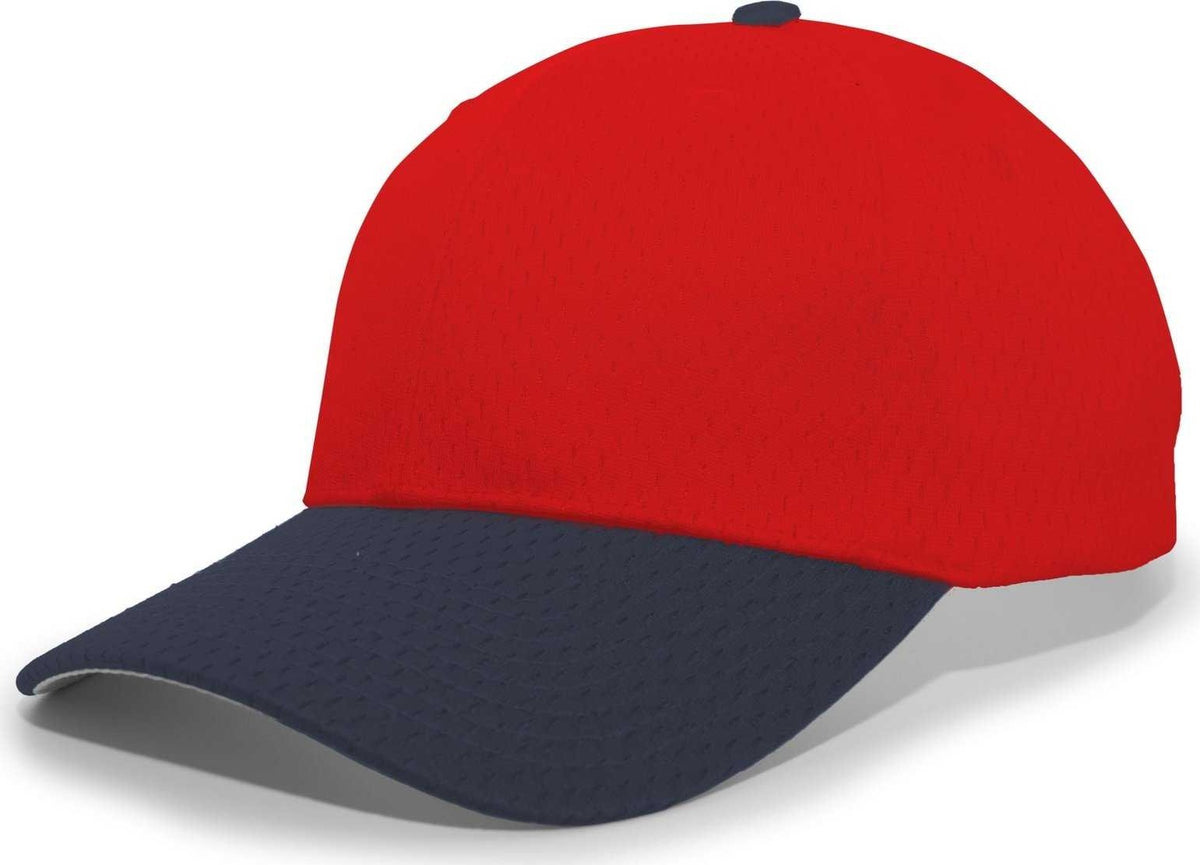 Pacific Headwear 805M Coolport Mesh Hook-and-Loop Cap - Red Navy - HIT a Double