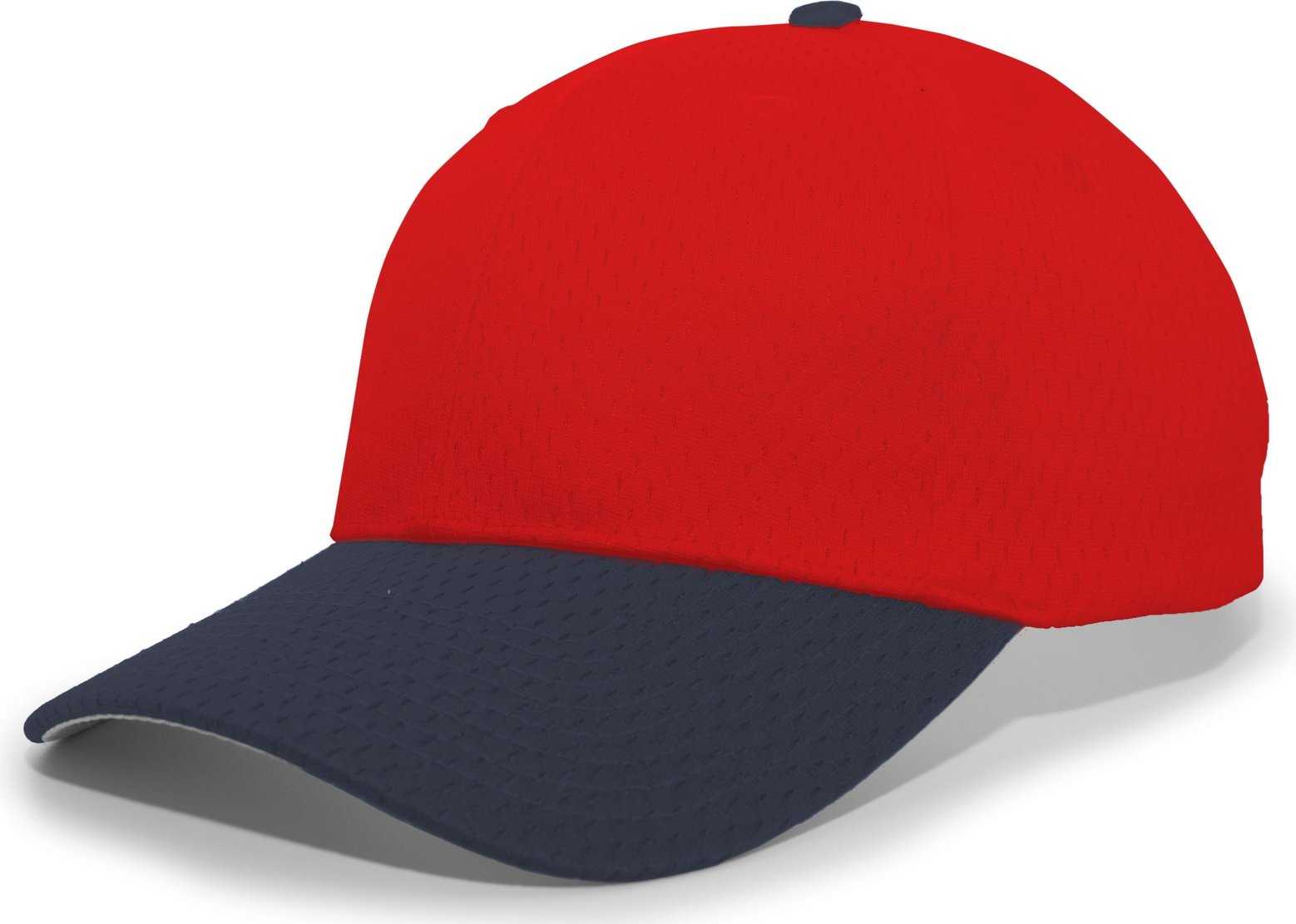 Pacific Headwear 805M Coolport Mesh Hook-and-Loop Cap - Red Navy - HIT a Double