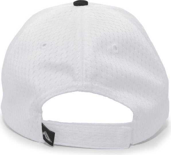 Pacific Headwear 805M Coolport Mesh Hook-and-Loop Cap - Silver Black - HIT a Double