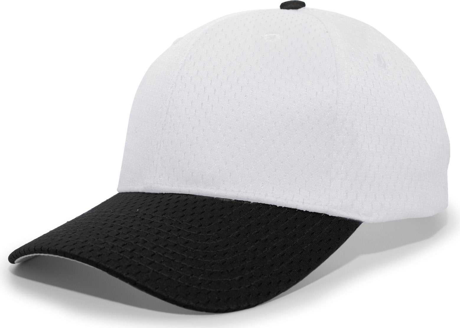 Pacific Headwear 805M Coolport Mesh Hook-and-Loop Cap - Silver Black - HIT a Double