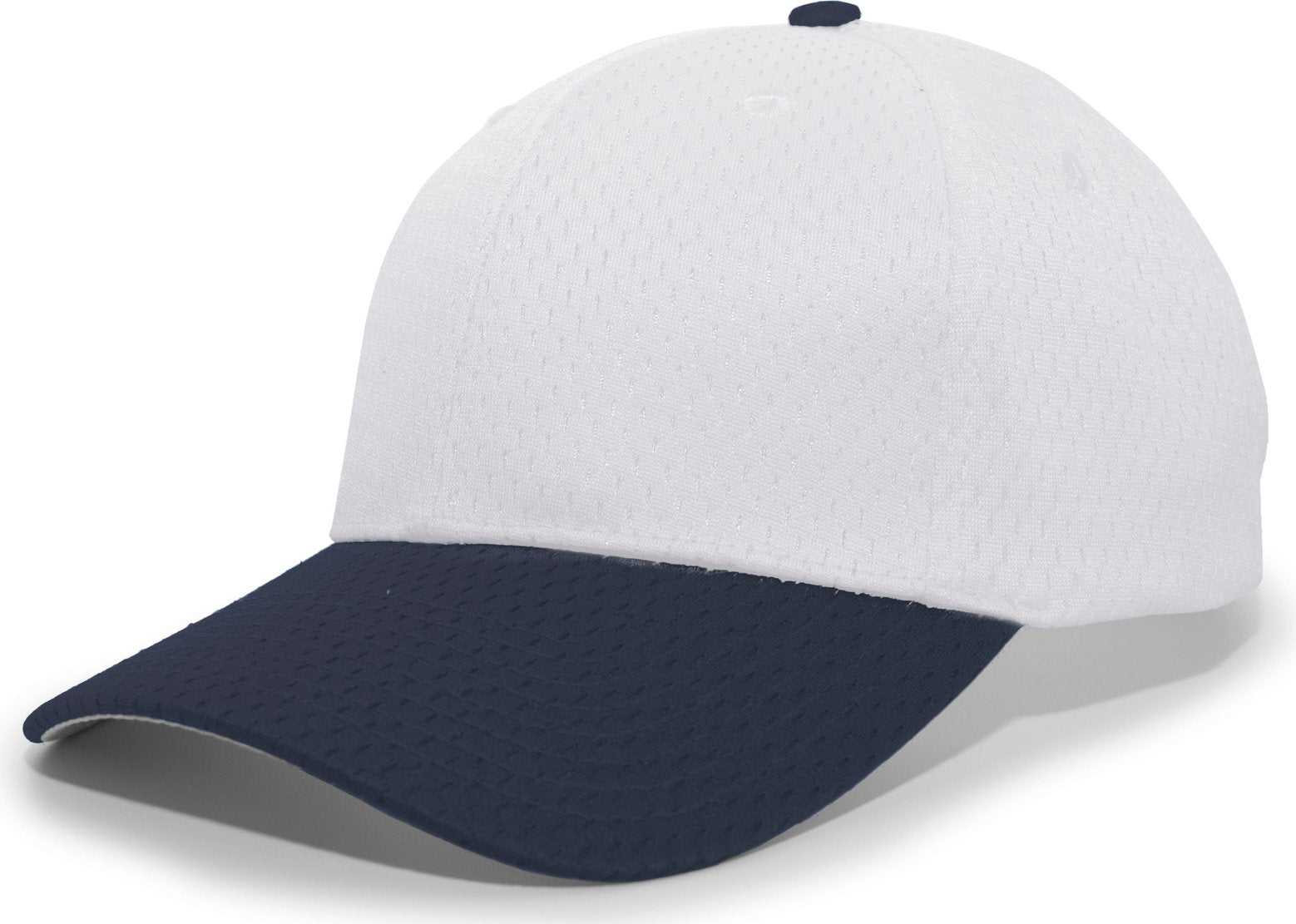 Pacific Headwear 805M Coolport Mesh Hook-and-Loop Cap - Silver Navy - HIT a Double