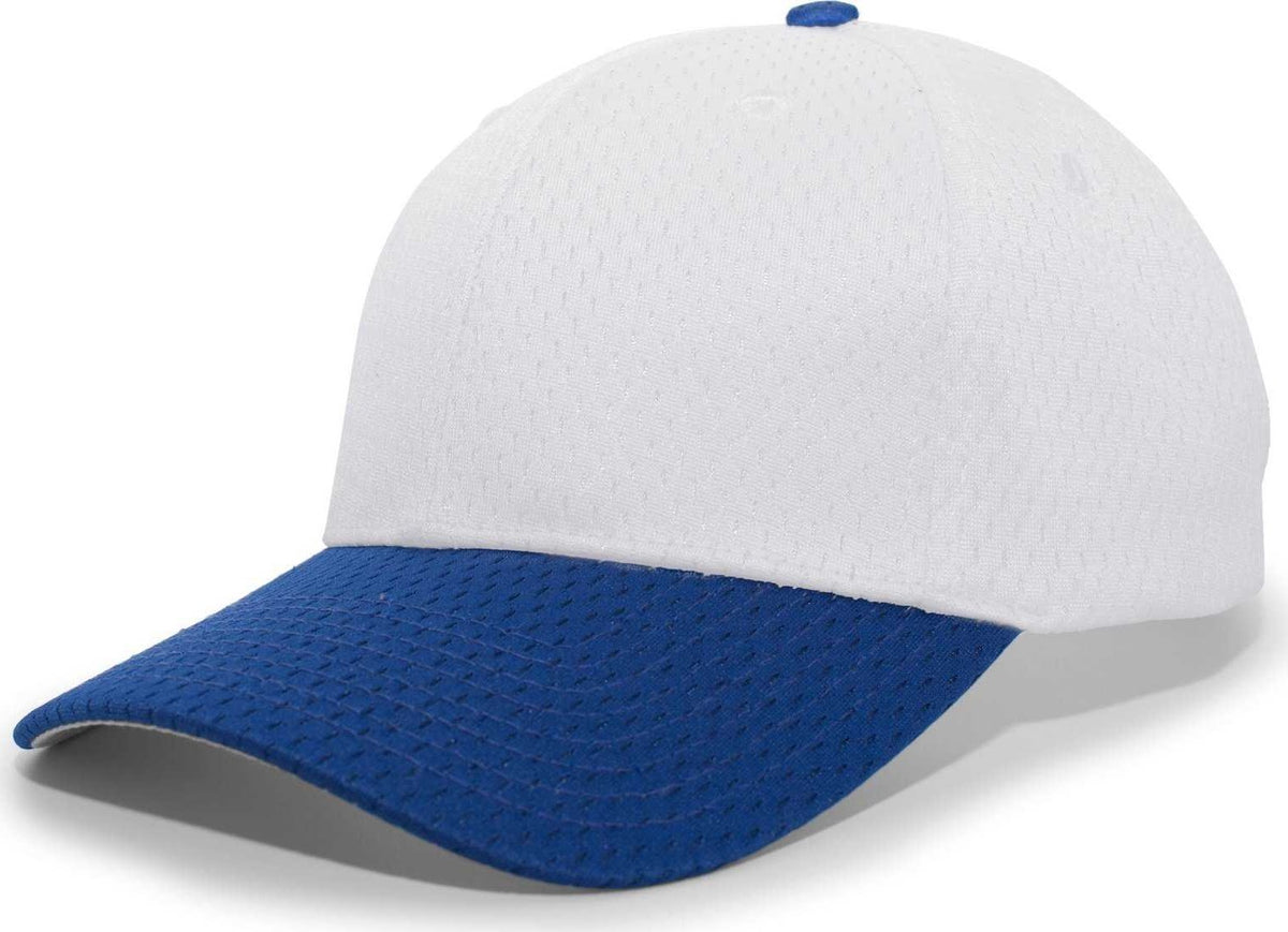 Pacific Headwear 805M Coolport Mesh Hook-and-Loop Cap - Silver Royal - HIT a Double