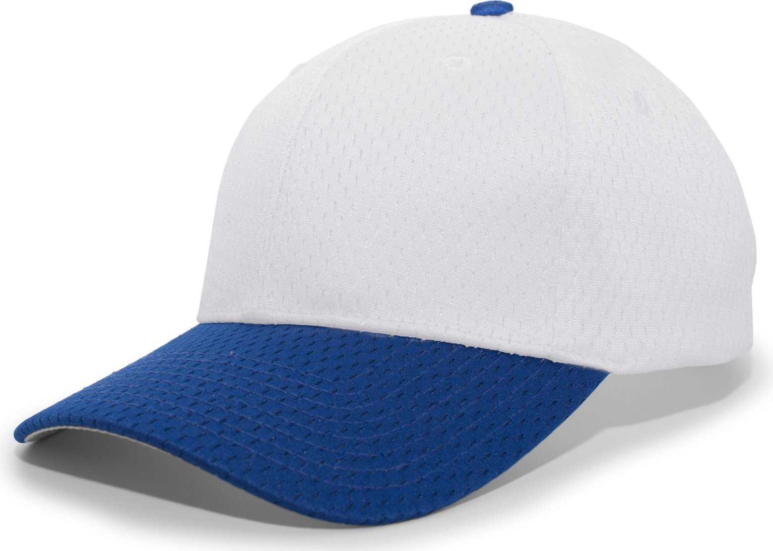Pacific Headwear 805M Coolport Mesh Hook-and-Loop Cap - Silver Royal - HIT a Double