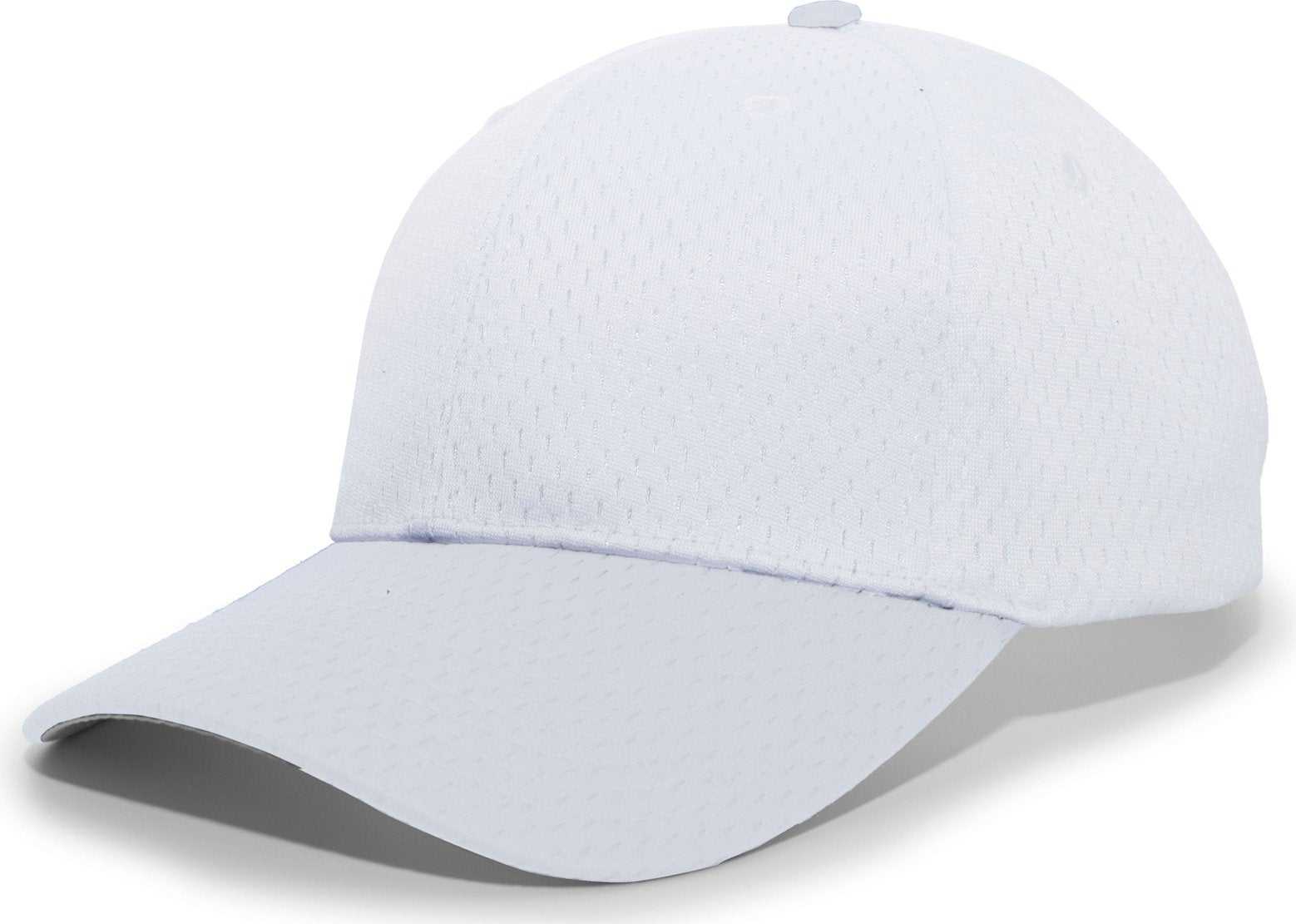 Pacific Headwear 805M Coolport Mesh Hook-and-Loop Cap - White - HIT a Double