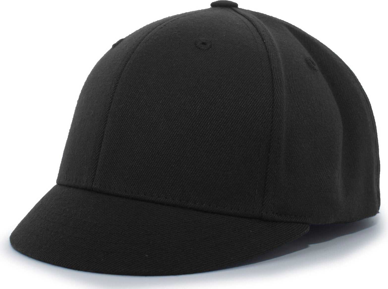 Pacific Headwear 875U Pro-Wool Plate Cap Flexfit Cap - Black - HIT A Double