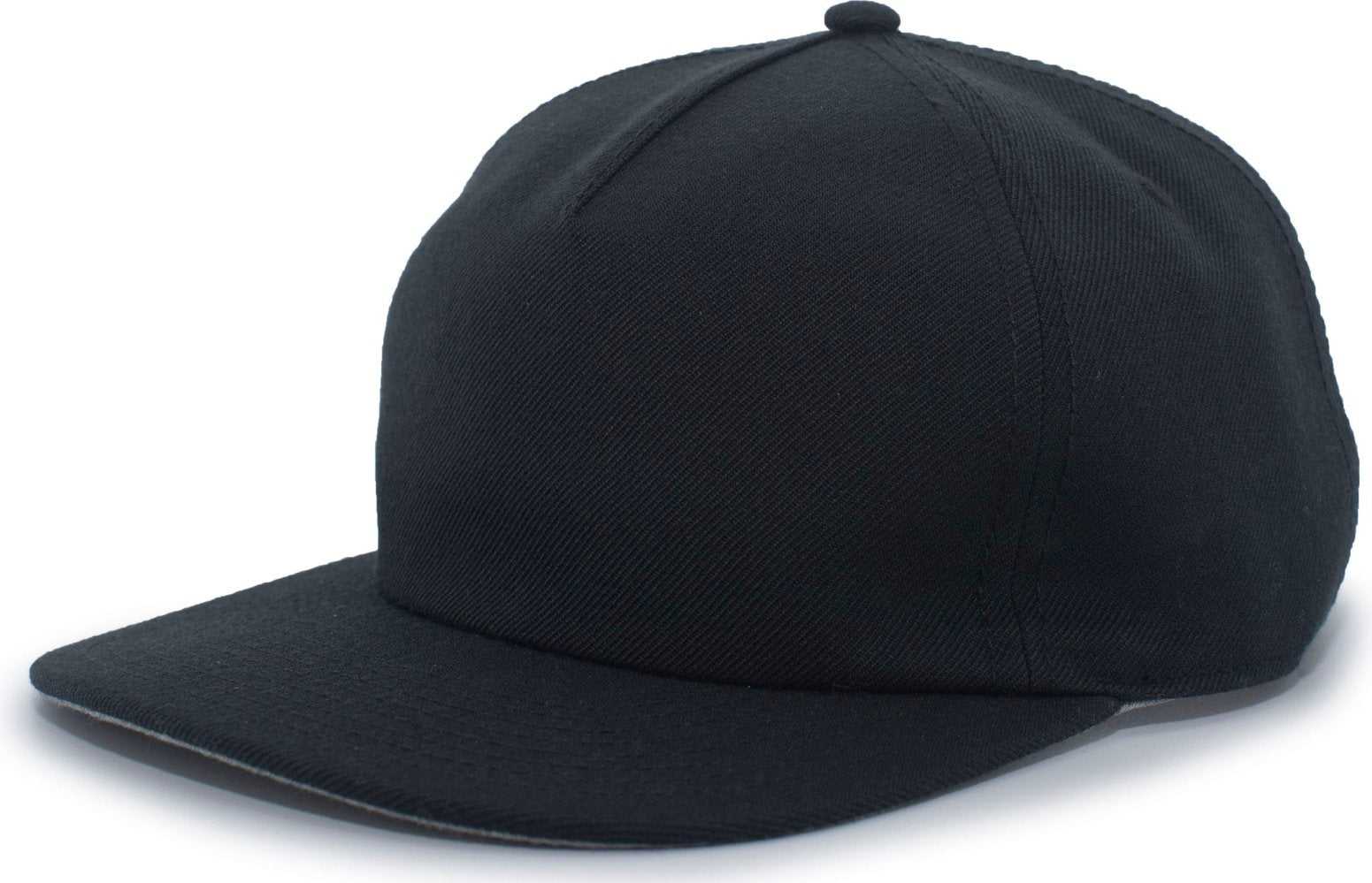 Pacific Headwear BRO5 Unstructured Acrylic-Wool Snapback Cap - Black - HIT a Double