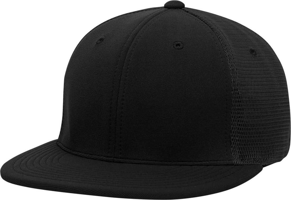 Pacific Headwear ES341 Premium M2 Performance Trucker Flexfit Cap - Black - HIT a Double