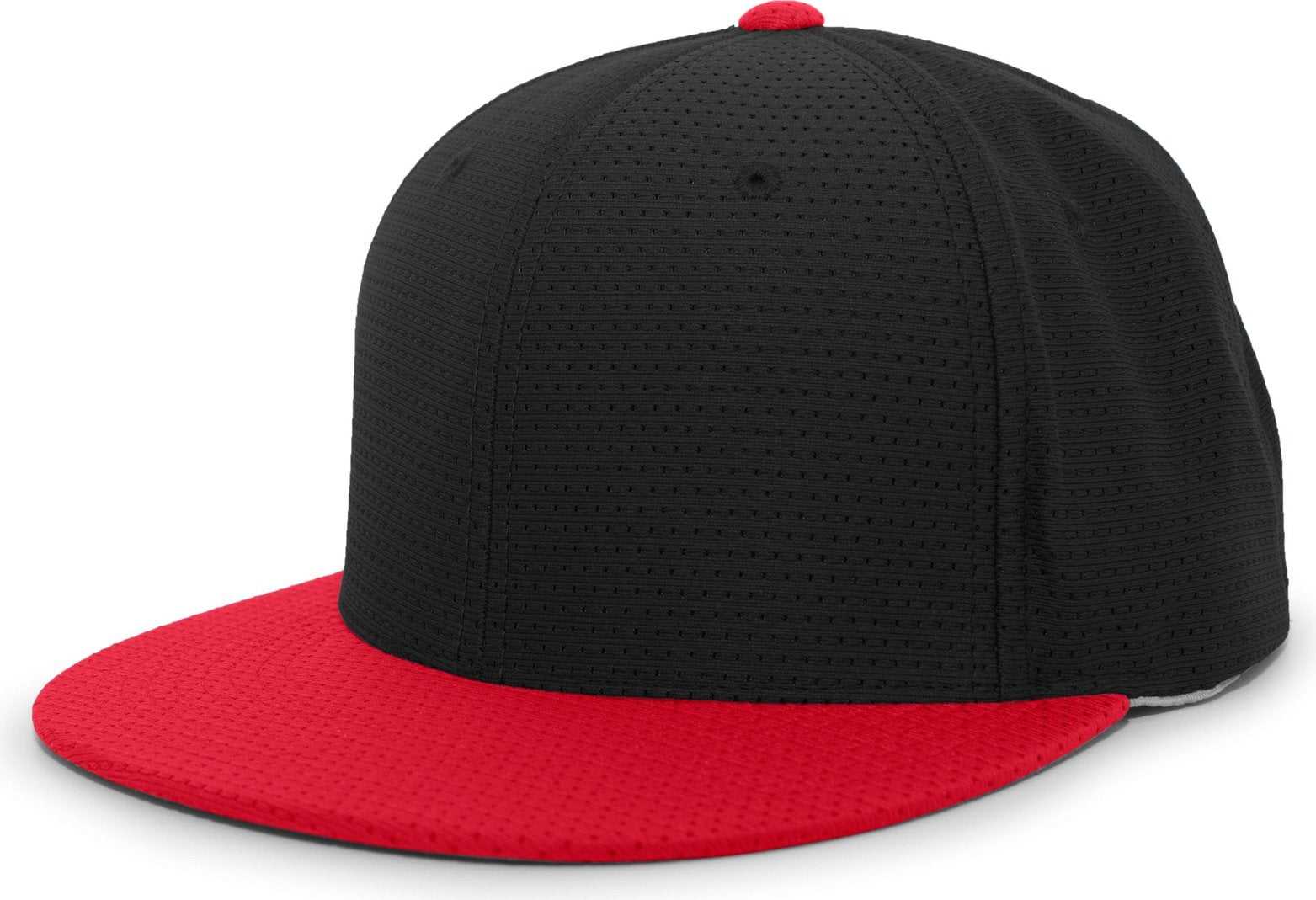 Pacific Headwear ES818 Air Jersey Performance Flexfit Cap - Black Red - HIT a Double