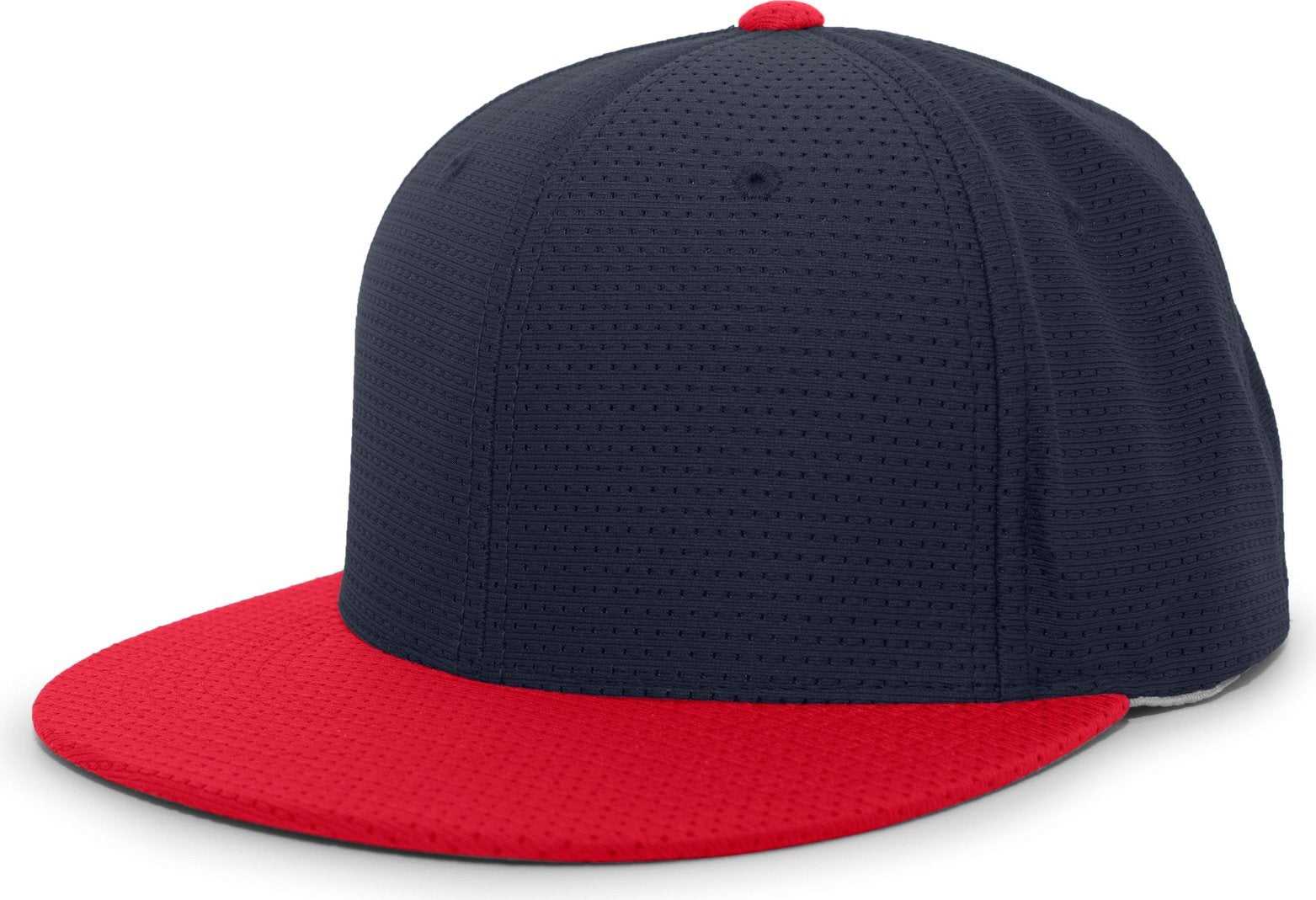 Pacific Headwear ES818 Air Jersey Performance Flexfit Cap - Navy Red - HIT a Double