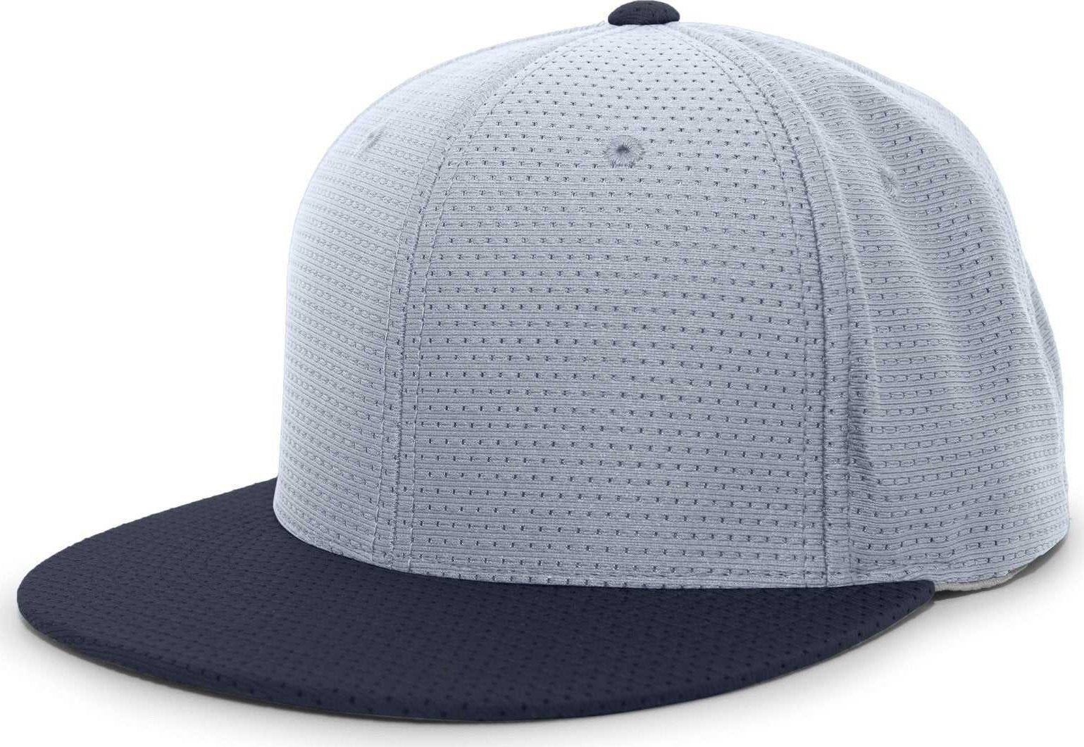 Pacific Headwear ES818 Air Jersey Performance Flexfit Cap - Silver Navy - HIT a Double