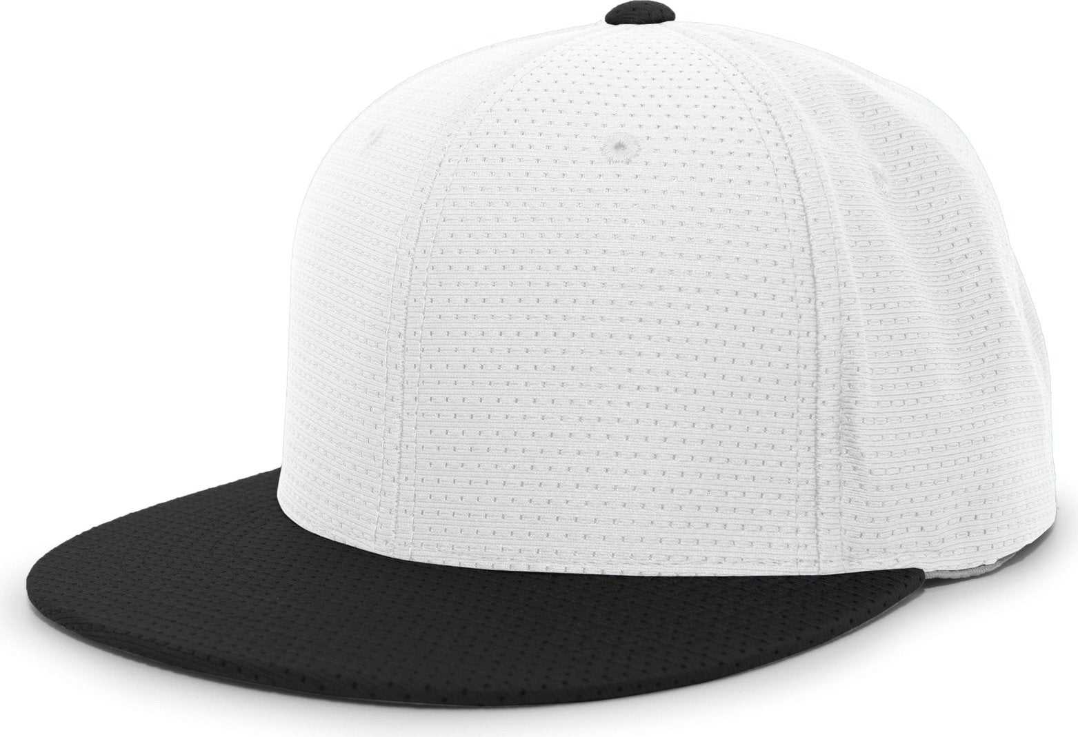 Pacific Headwear ES818 Air Jersey Performance Flexfit Cap - White Black - HIT a Double