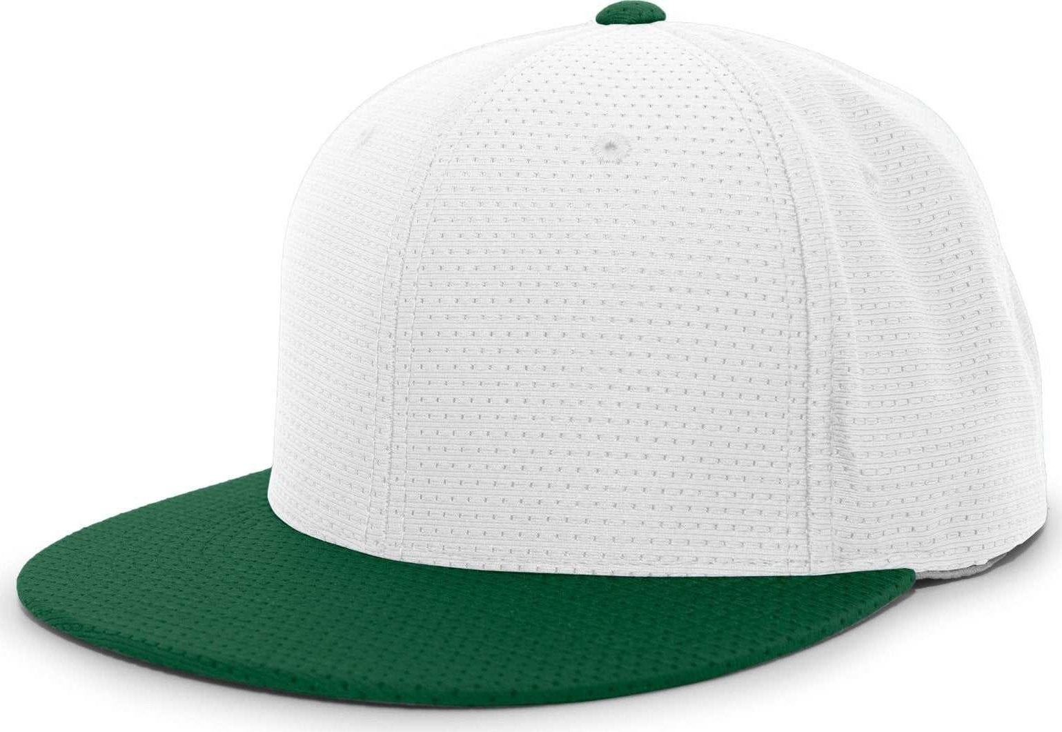 Pacific Headwear ES818 Air Jersey Performance Flexfit Cap - White Dark Green - HIT a Double