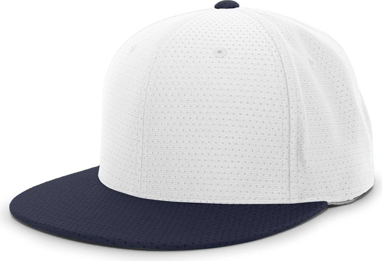 Pacific Headwear ES818 Air Jersey Performance Flexfit Cap - White Navy - HIT a Double