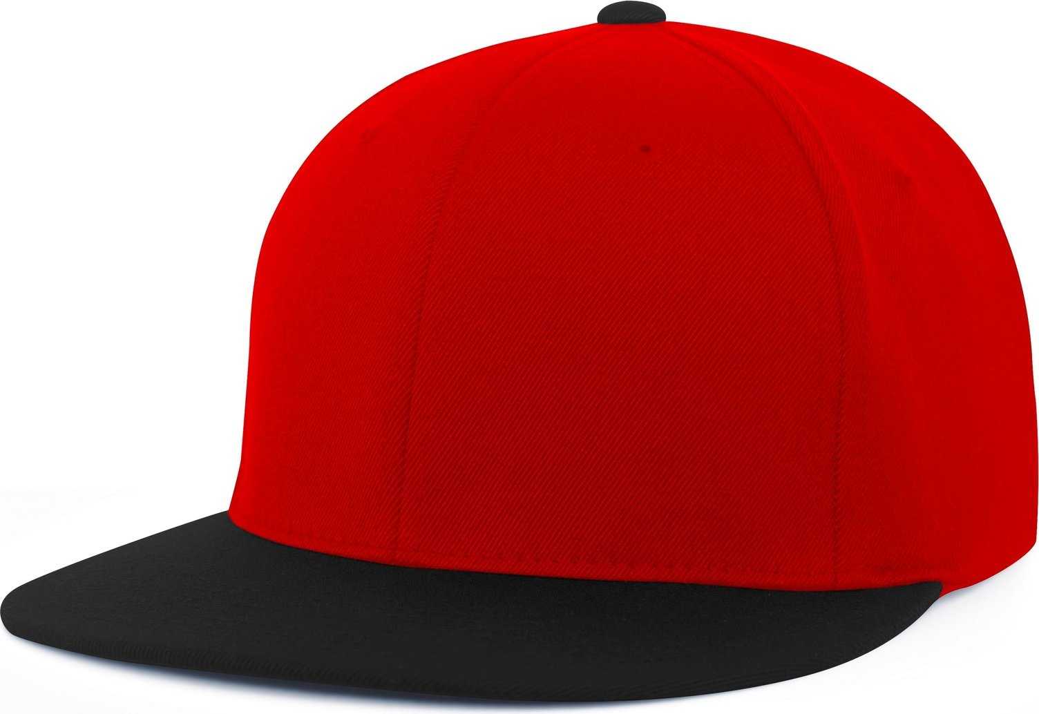 Pacific Headwear Es811 Premium A/C?›?ý Performance Flexfit Cap - Red Black - HIT a Double