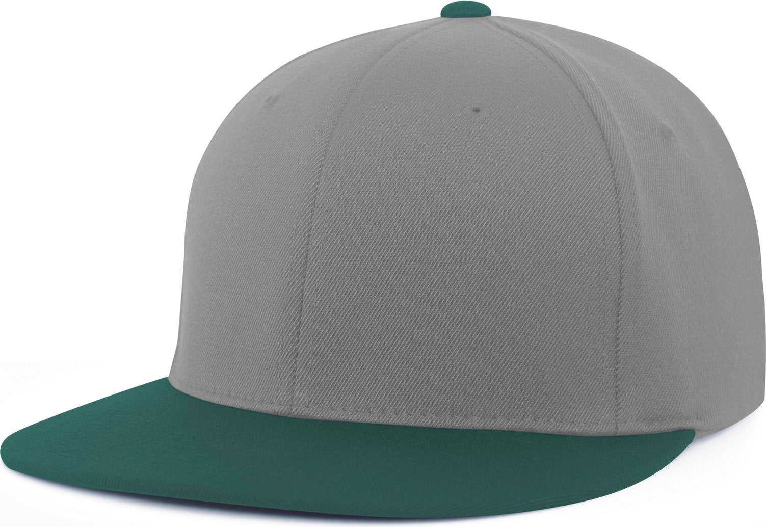 Pacific Headwear Es811 Premium A/C?›?ý Performance Flexfit Cap - Silver Dark Green - HIT a Double