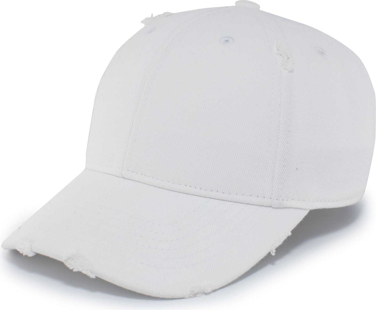 Pacific Headwear P207 Hybrid Denim Dad Cap - White - HIT a Double