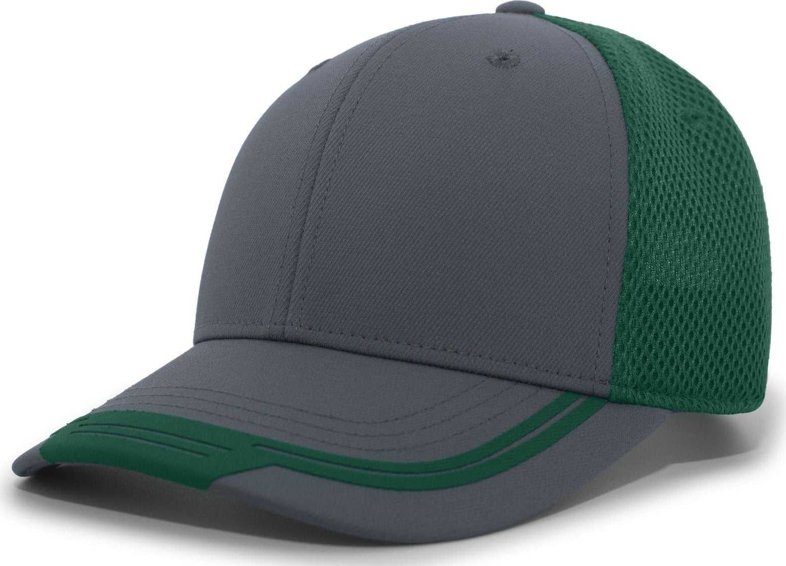 Pacific Headwear P301 Welded Sideline Cap - Carbon Dark Green Carbon - HIT a Double