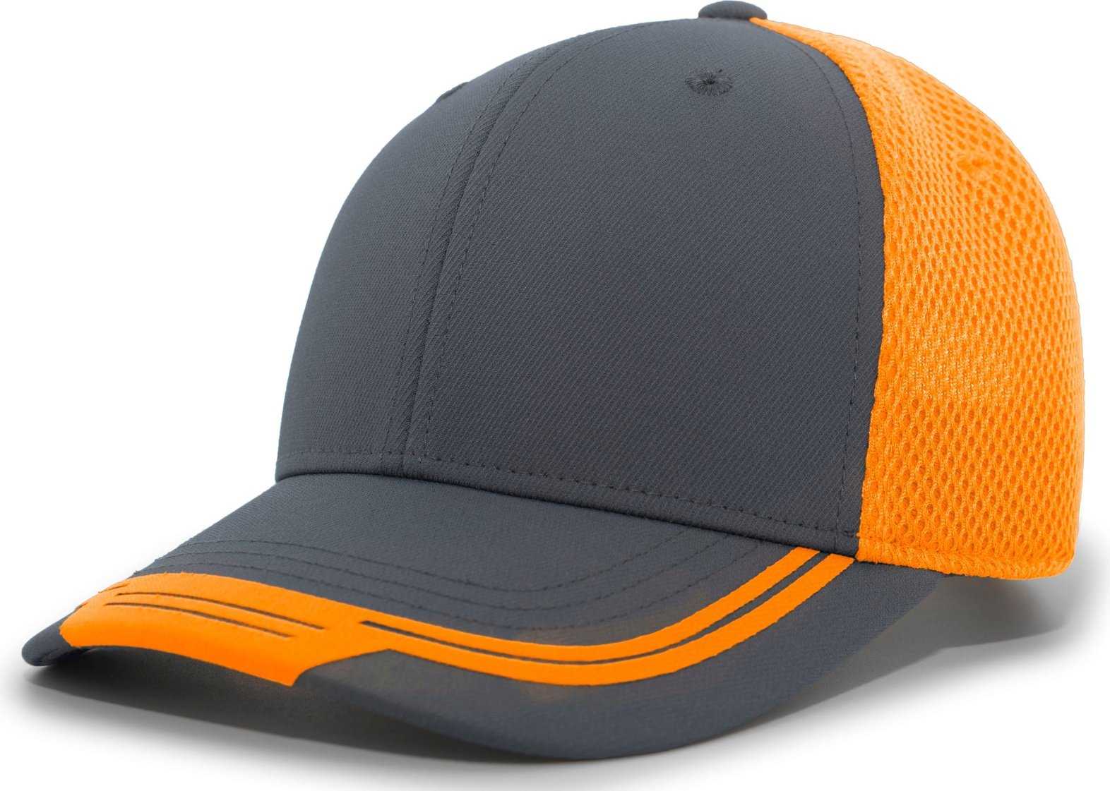 Pacific Headwear P301 Welded Sideline Cap - Carbon Orange Carbon - HIT a Double