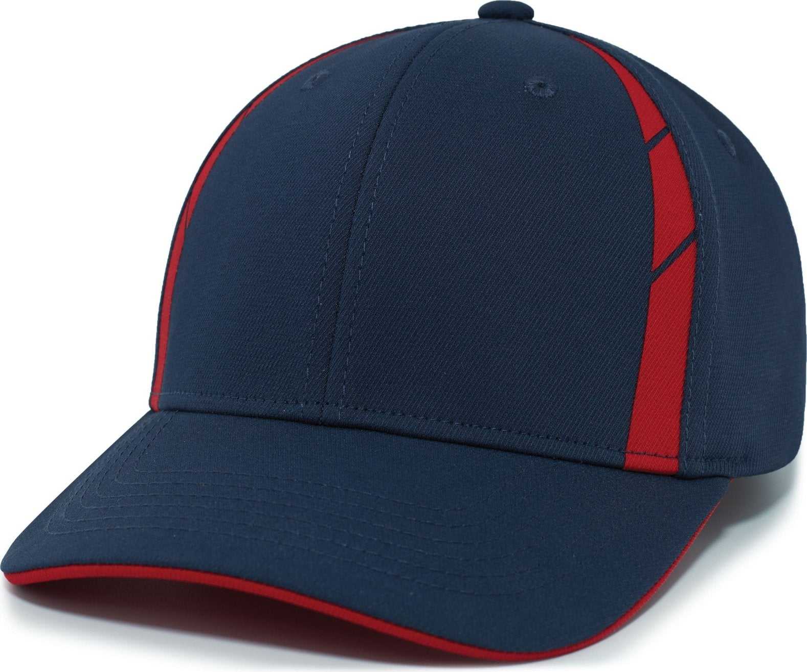 Pacific Headwear P303 Coolcore Sideline Snapback Cap - Navy Red - HIT a Double