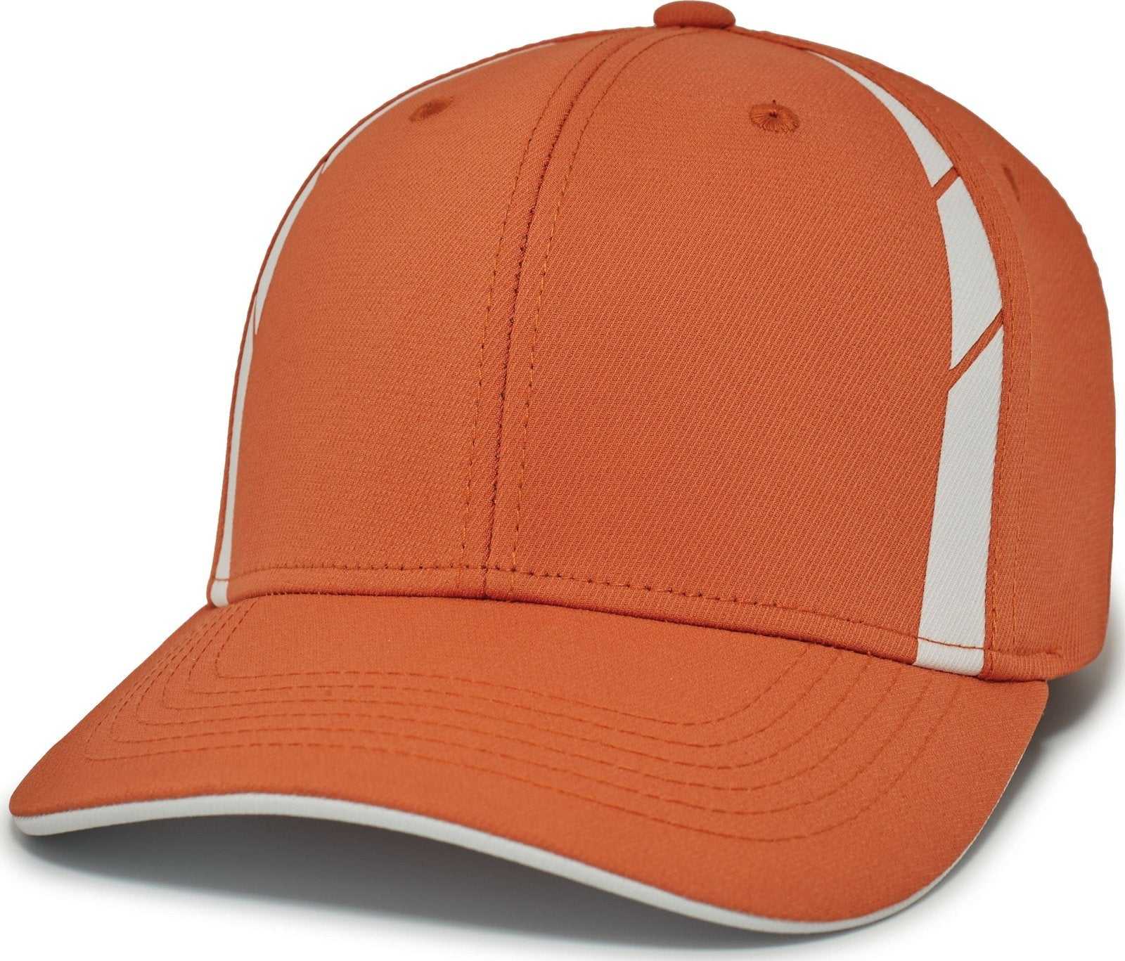 Pacific Headwear P303 Coolcore Sideline Snapback Cap - Texas Orange White - HIT a Double