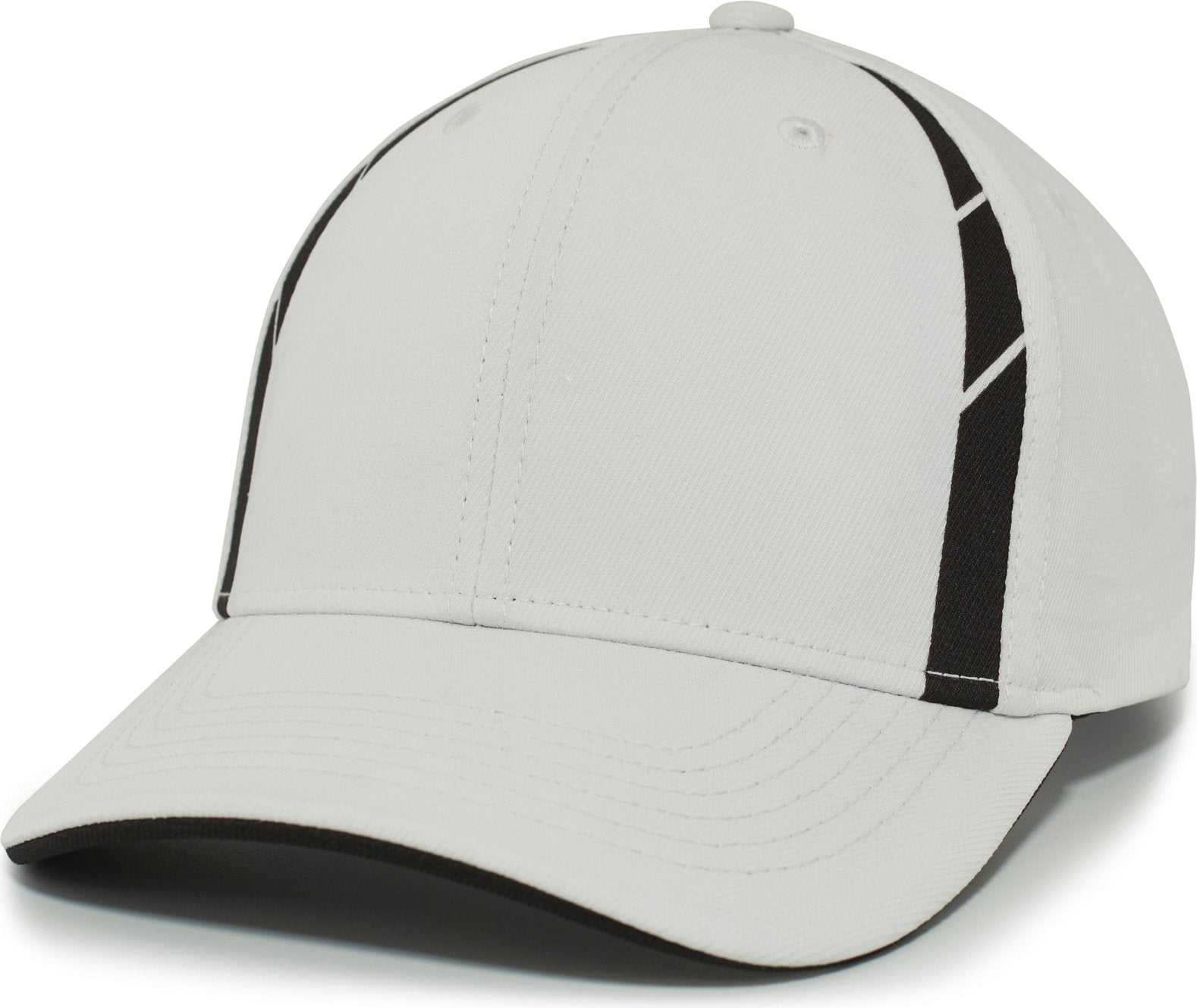 Pacific Headwear P303 Coolcore Sideline Snapback Cap - White Black - HIT a Double
