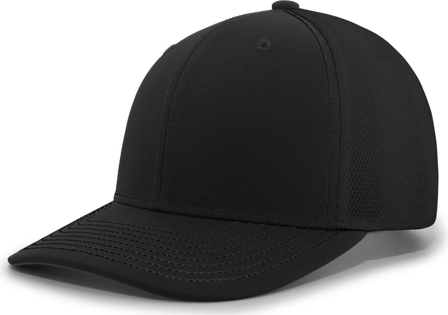 Pacific Headwear P365 Air Mesh Sideline Cap - Black - HIT a Double