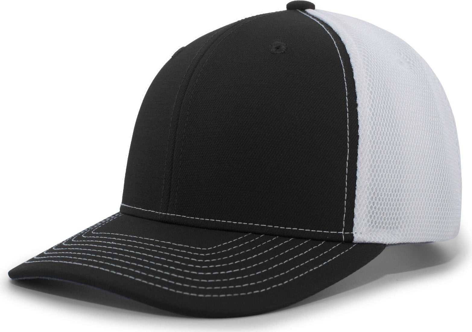 Pacific Headwear P365 Air Mesh Sideline Cap - Black White Black - HIT a Double