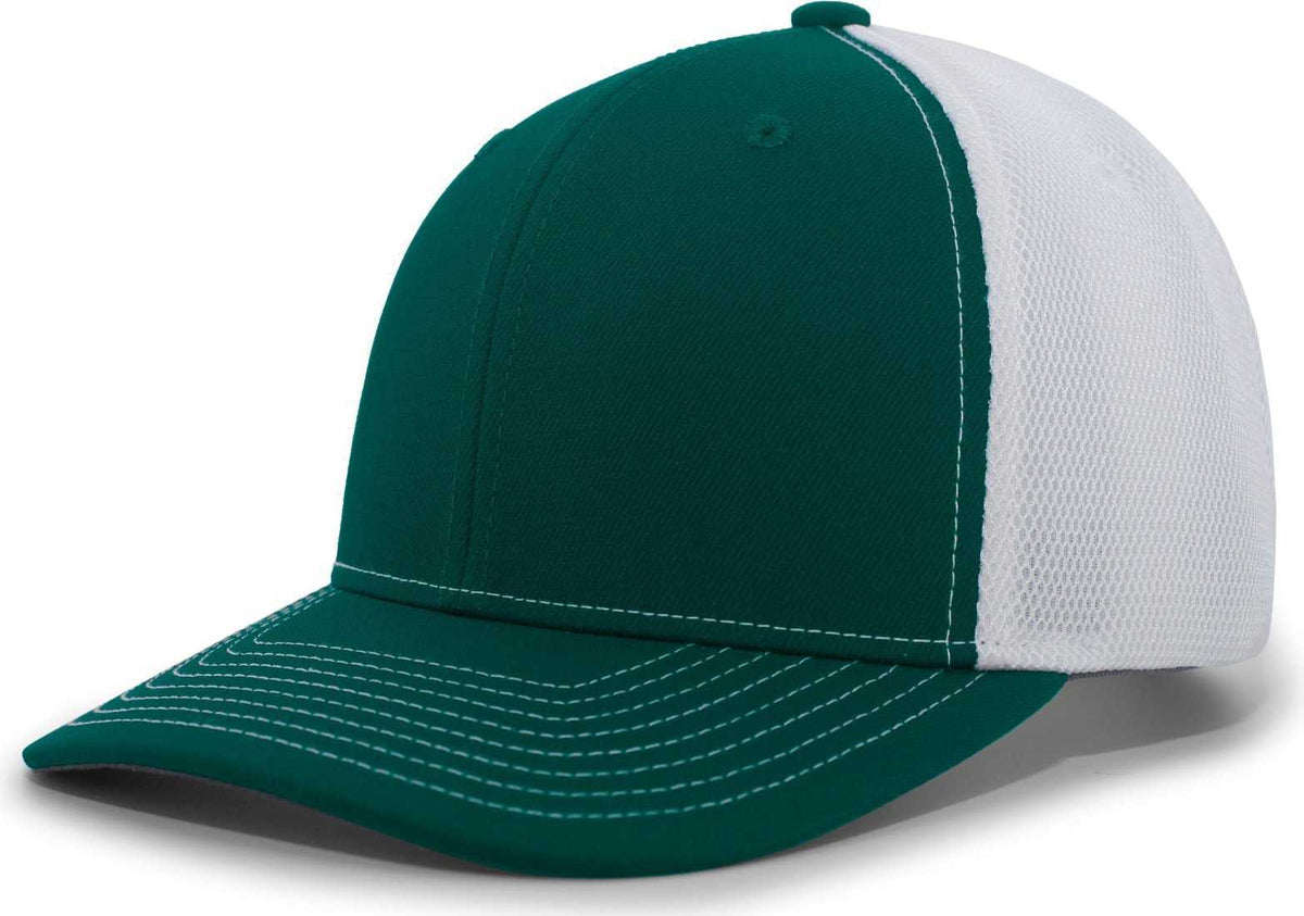 Pacific Headwear P365 Air Mesh Sideline Cap - Dark Green White Dark Green - HIT a Double