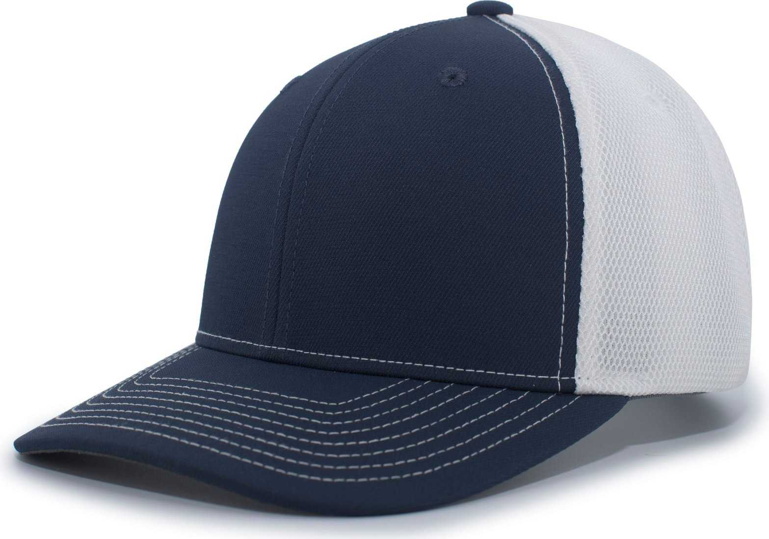 Pacific Headwear P365 Air Mesh Sideline Cap - Navy White Navy - HIT a Double