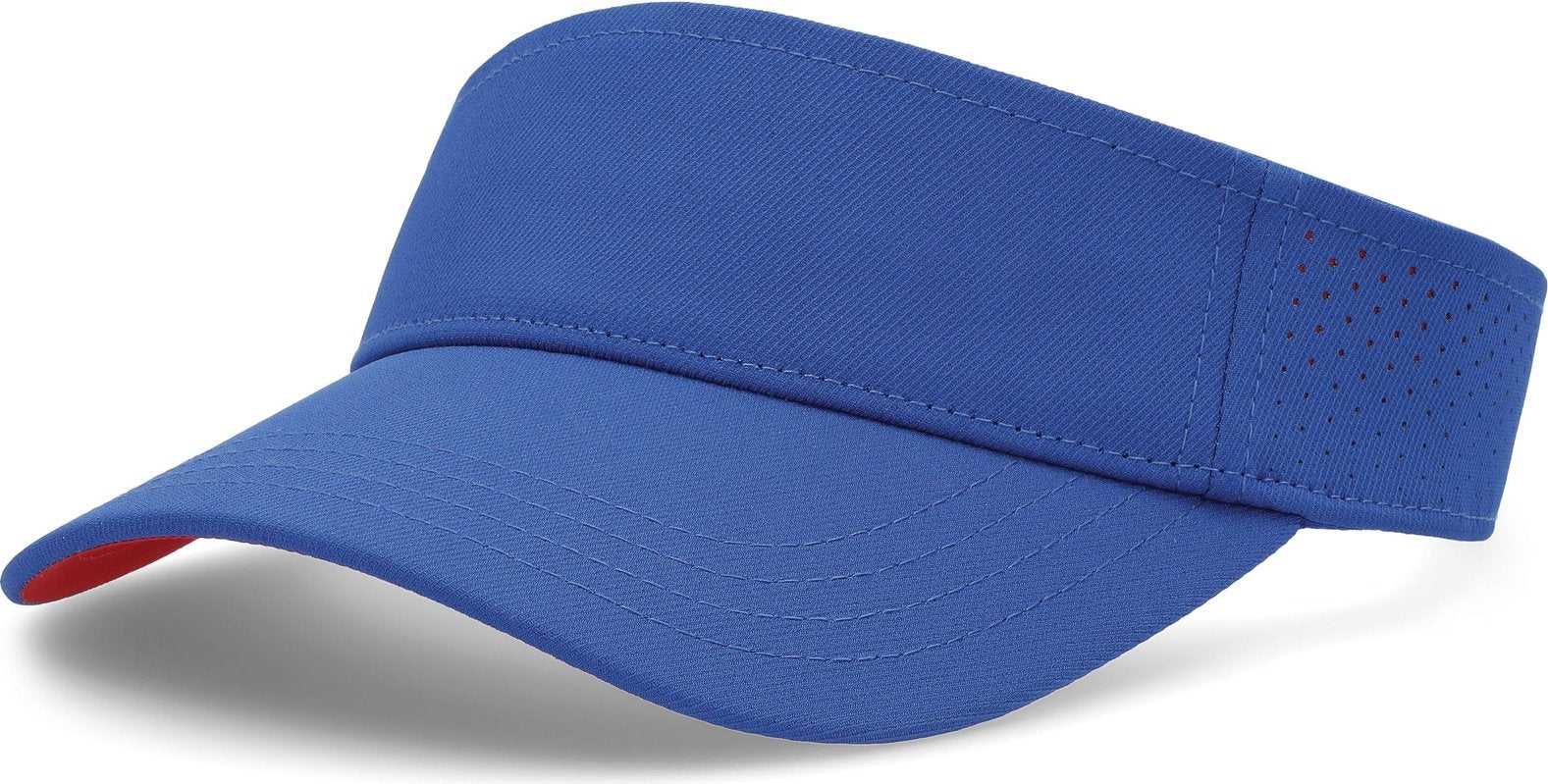 Pacific Headwear P500 Perforated Coolcore Visor - Royal Red - HIT a Double