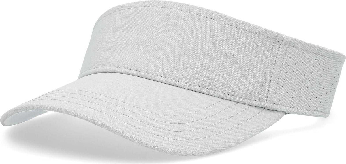 Pacific Headwear P500 Perforated Coolcore Visor - Silver White - HIT a Double
