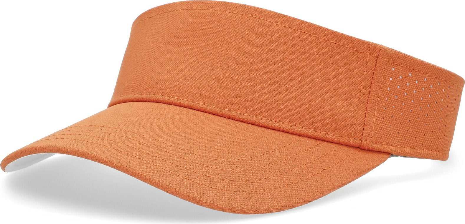 Pacific Headwear P500 Perforated Coolcore Visor - Texas Orange White - HIT a Double