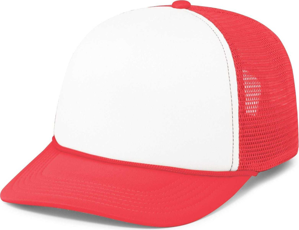 Pacific Headwear P782 Foamie Fresh Trucker Cap - White Red Red - HIT a Double