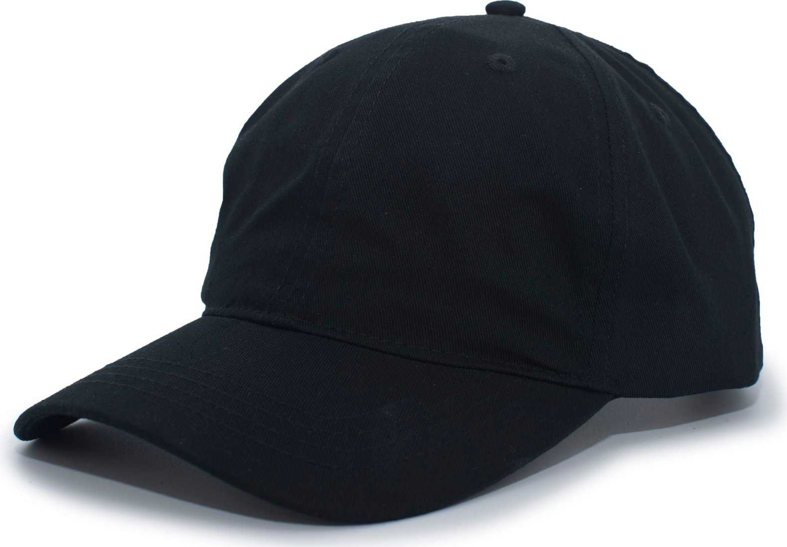 Pacific Headwear PE8 Unstructured Buckle Back Cap - Black - HIT a Double