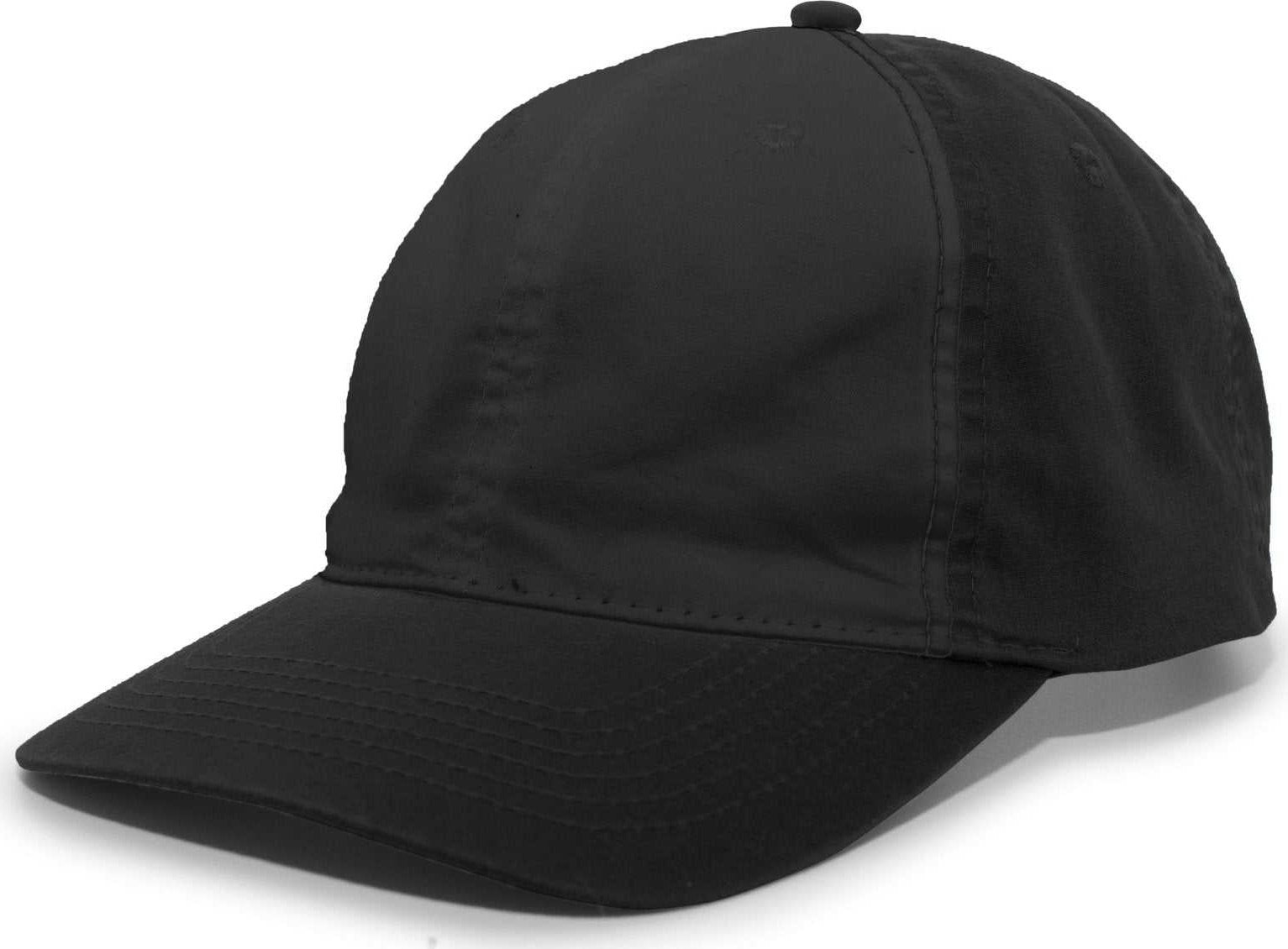 Pacific Headwear V57 Vintage Cotton Buckle Back Cap - Black - HIT a Double