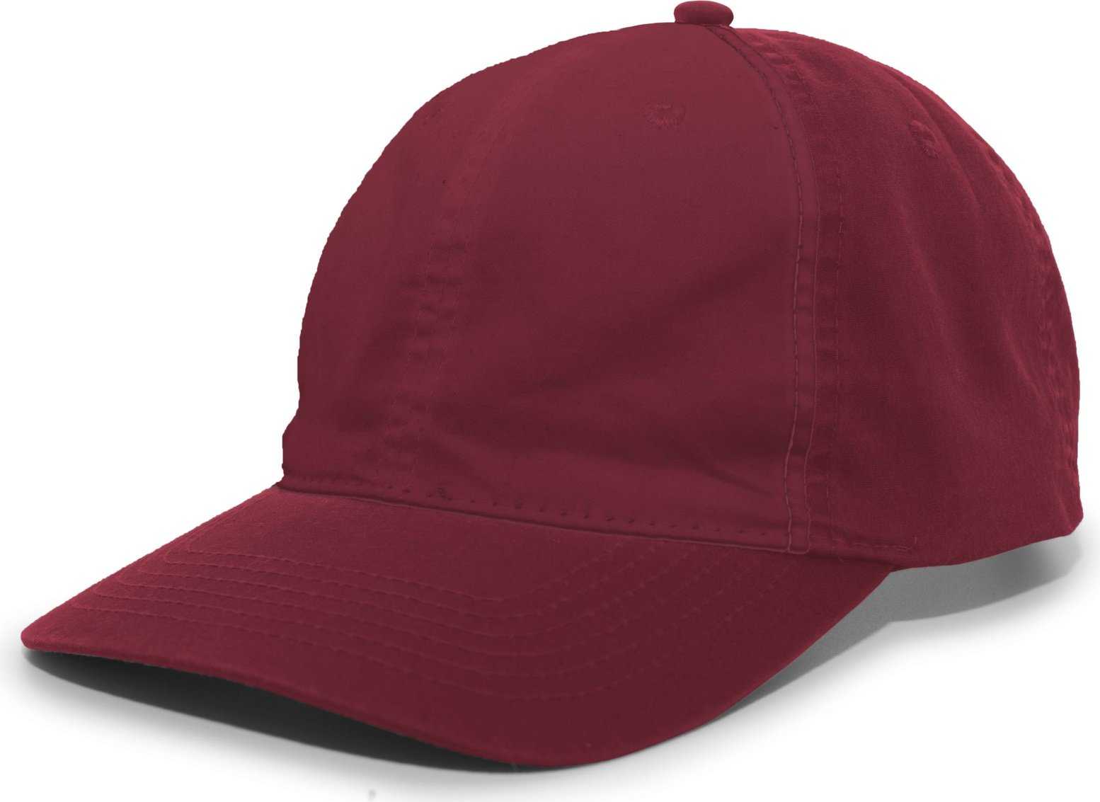 Pacific Headwear V57 Vintage Cotton Buckle Back Cap - Cardinal - HIT a Double