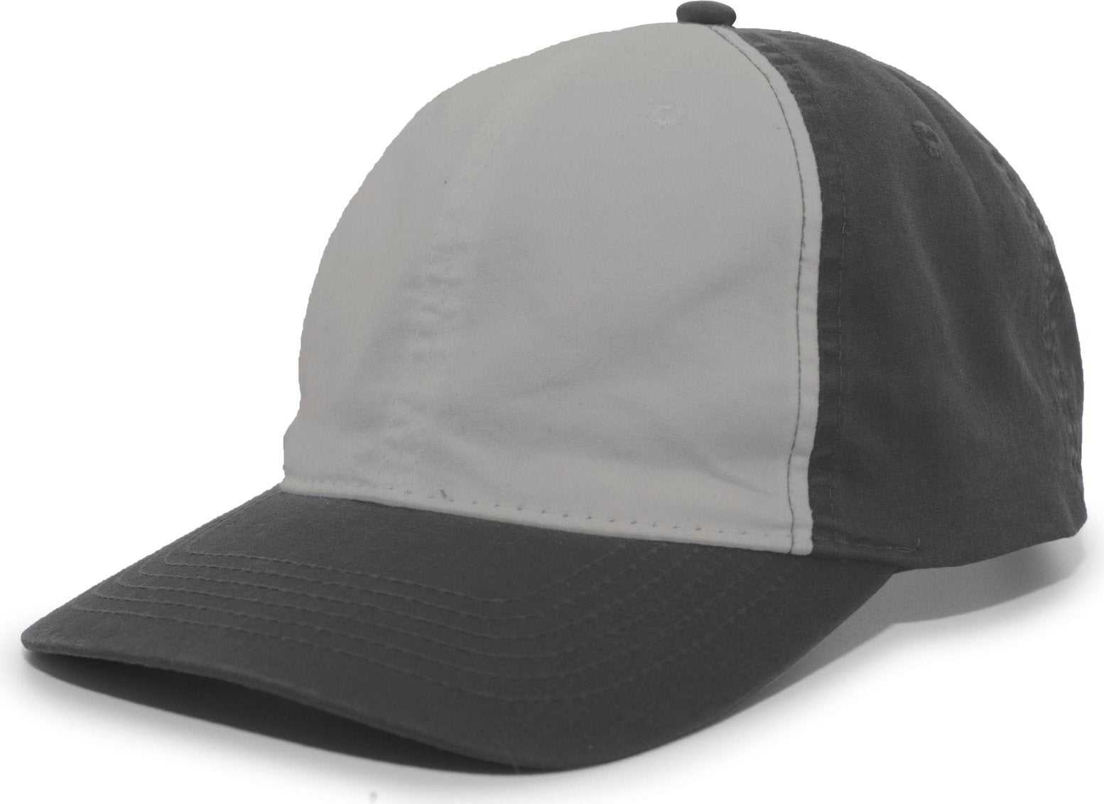 Pacific Headwear V57 Vintage Cotton Buckle Back Cap - Silver Charcoal - HIT a Double