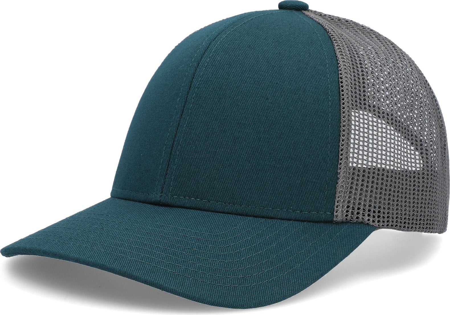 Pacific P114 Low-Pro Trucker Cap - Dark Teal Light Charcoal Dark Teal - HIT a Double