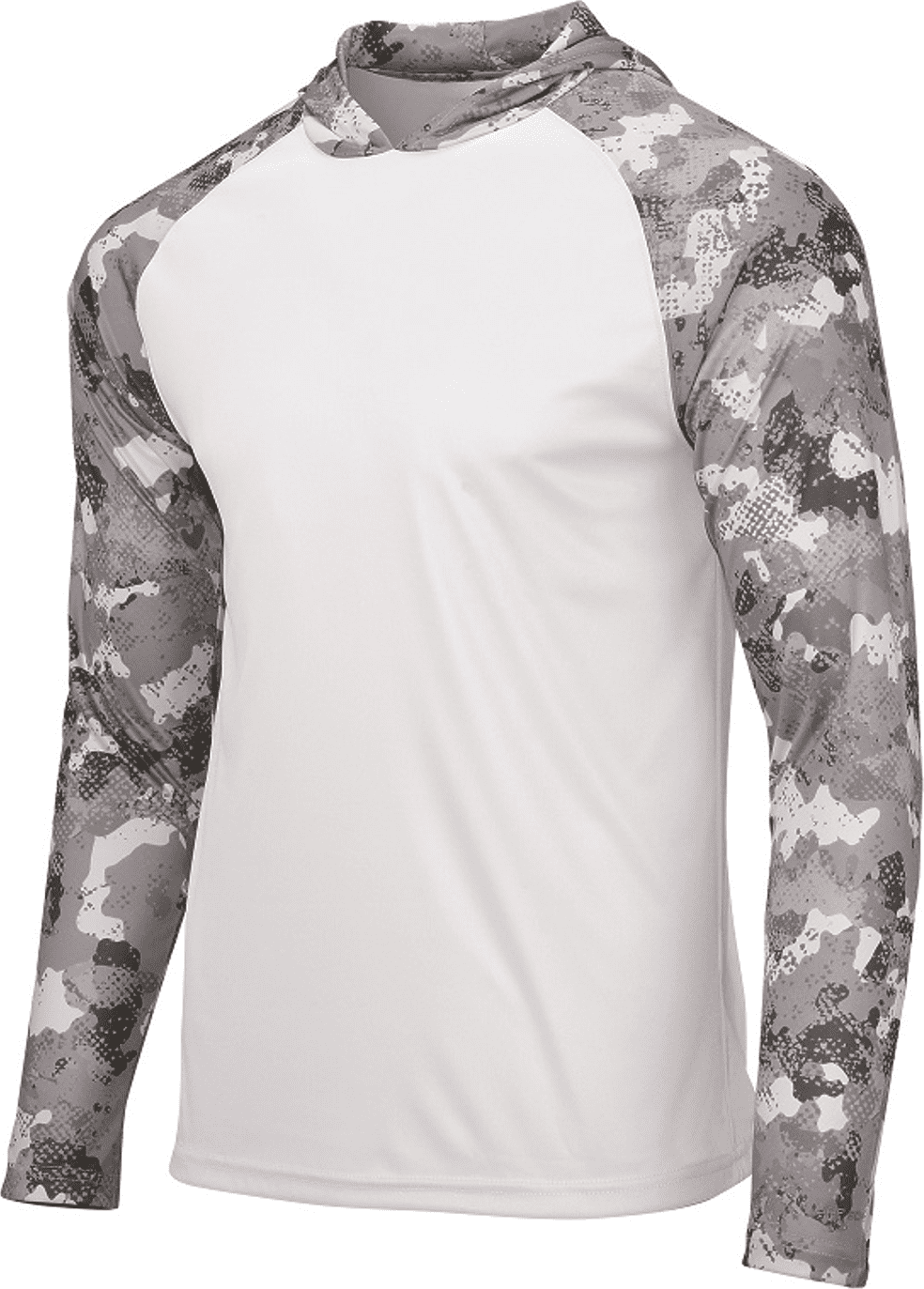 Paragon 240 Tortuga Extreme Performance Hooded T-Shirt - White Aluminum Camo - HIT a Double