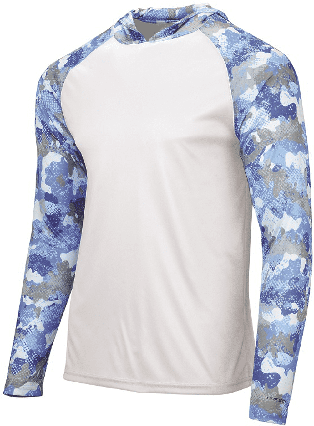 Paragon 240 Tortuga Extreme Performance Hooded T-Shirt - White Blue Mist Camo - HIT a Double