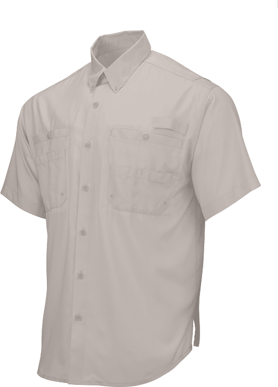 Paragon 700 Hatteras Performance Short Sleeve Fishing Shirt - Aluminum - HIT a Double