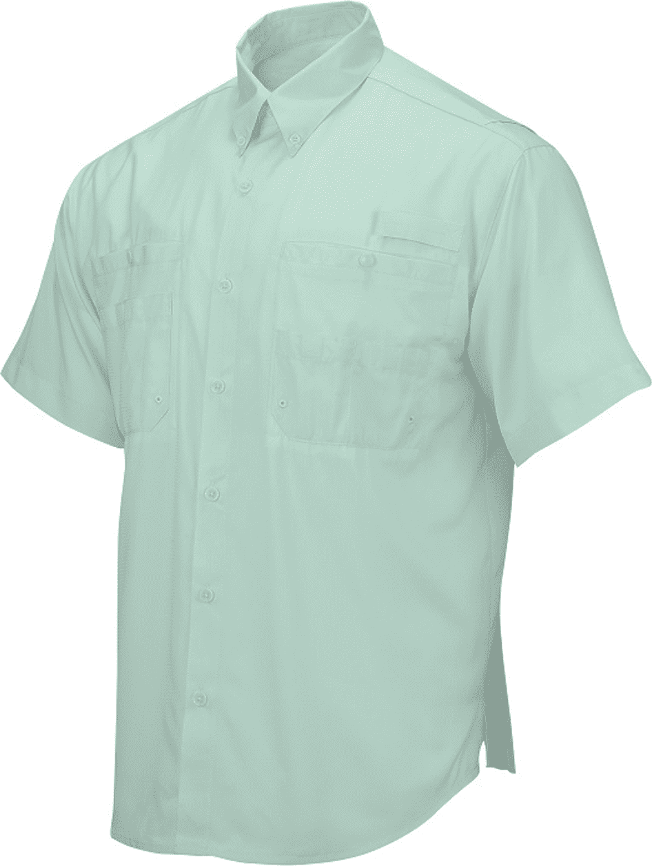 Paragon 700 Hatteras Performance Short Sleeve Fishing Shirt - Aqua Blue