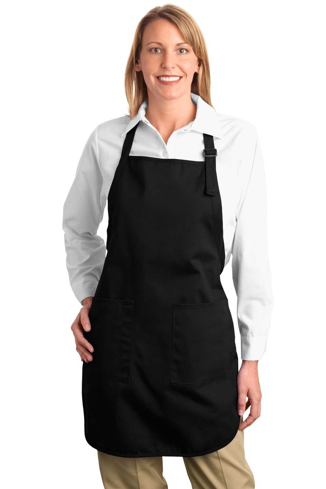 Port Authority A500 Full-Length Apron with Pockets - Black - HIT a Double - 1