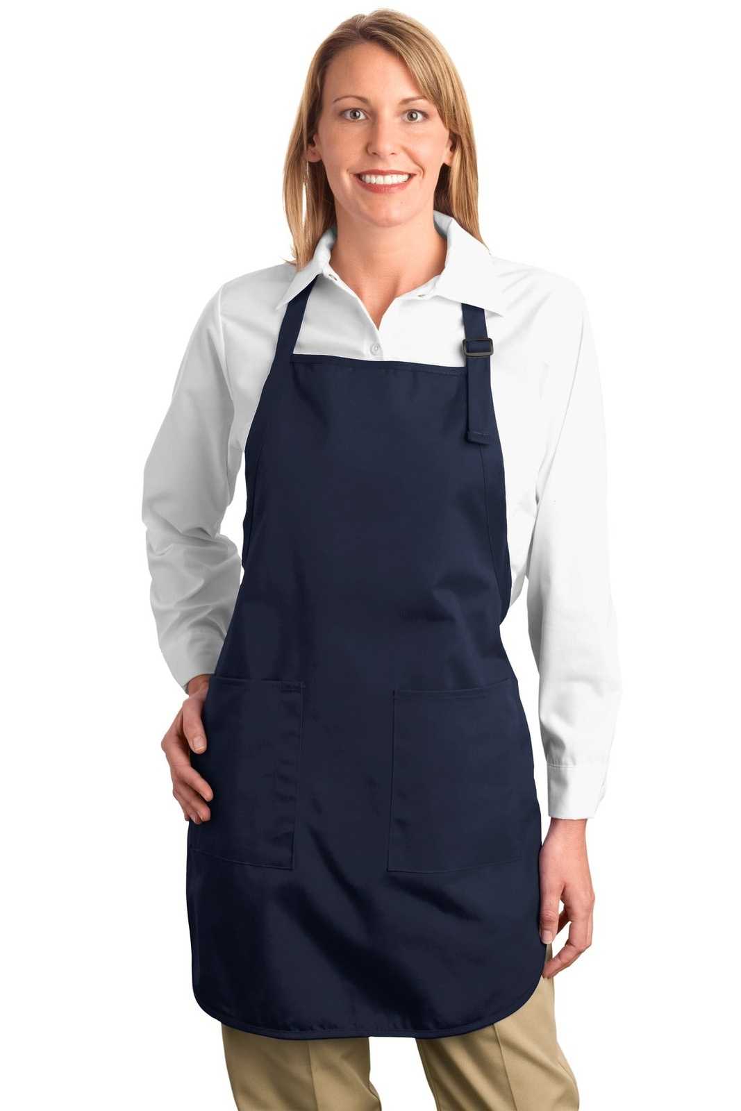 Port Authority A500 Full-Length Apron with Pockets - Navy - HIT a Double - 1