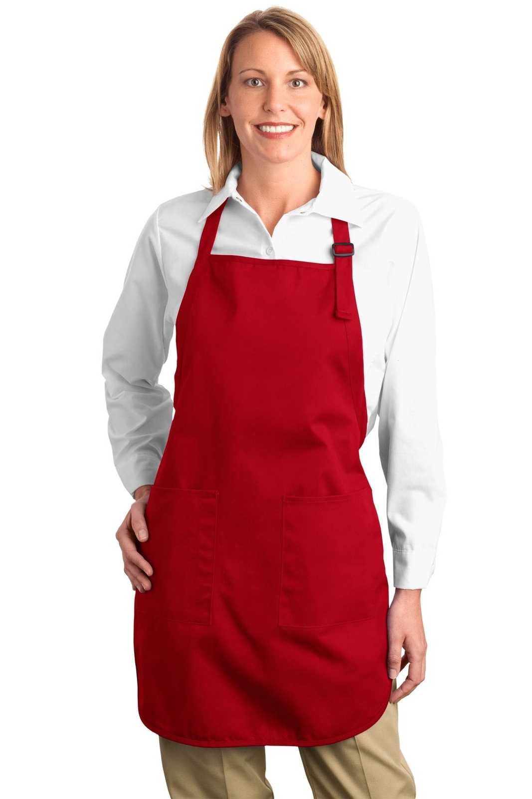 Port Authority A500 Full-Length Apron with Pockets - Red - HIT a Double - 1