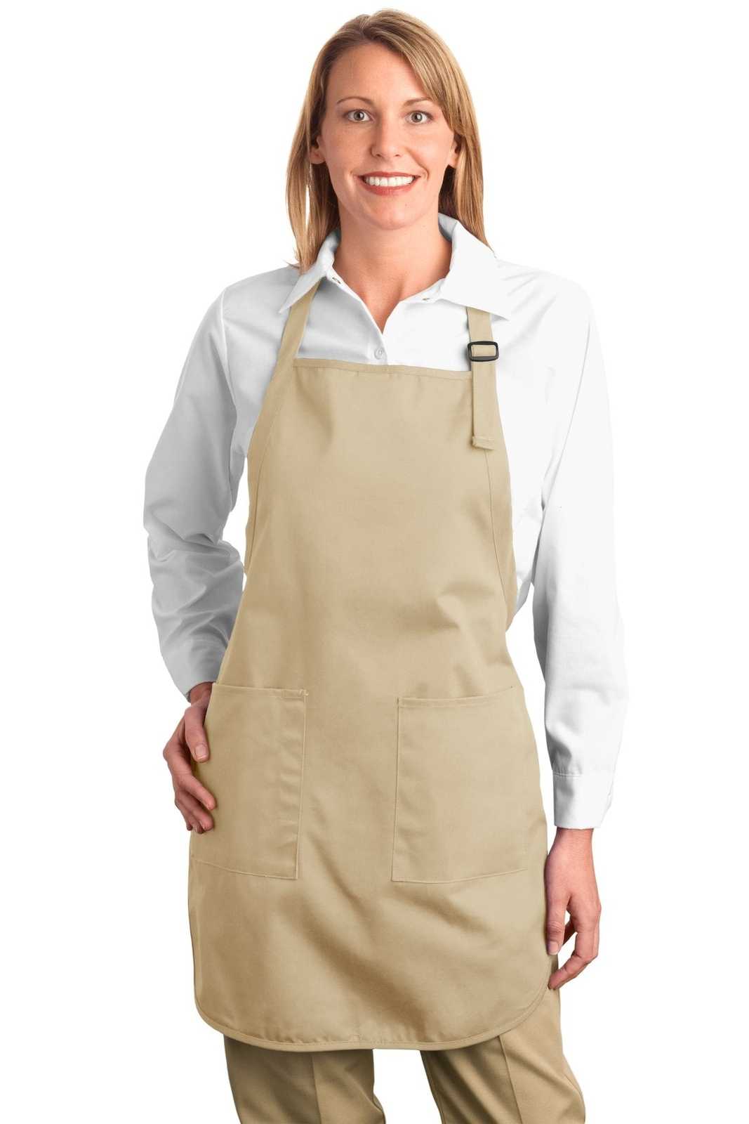Port Authority A500 Full-Length Apron with Pockets - Stone - HIT a Double - 1