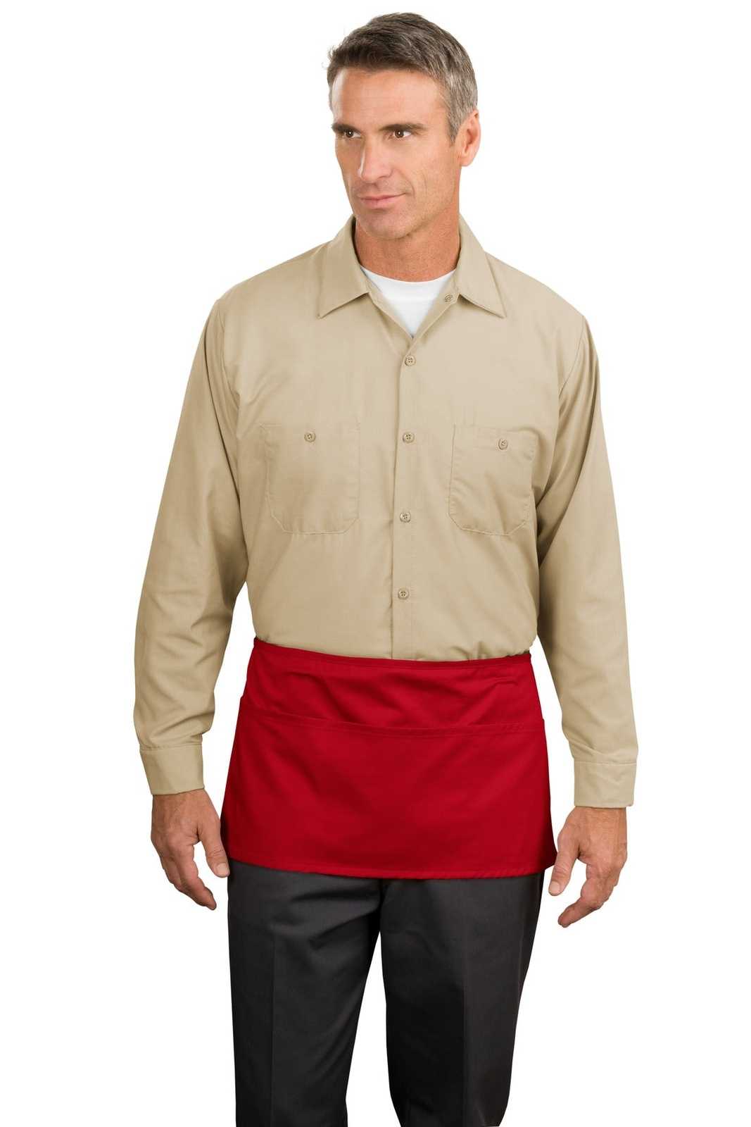 Port Authority A515 Waist Apron with Pockets - Red - HIT a Double - 1