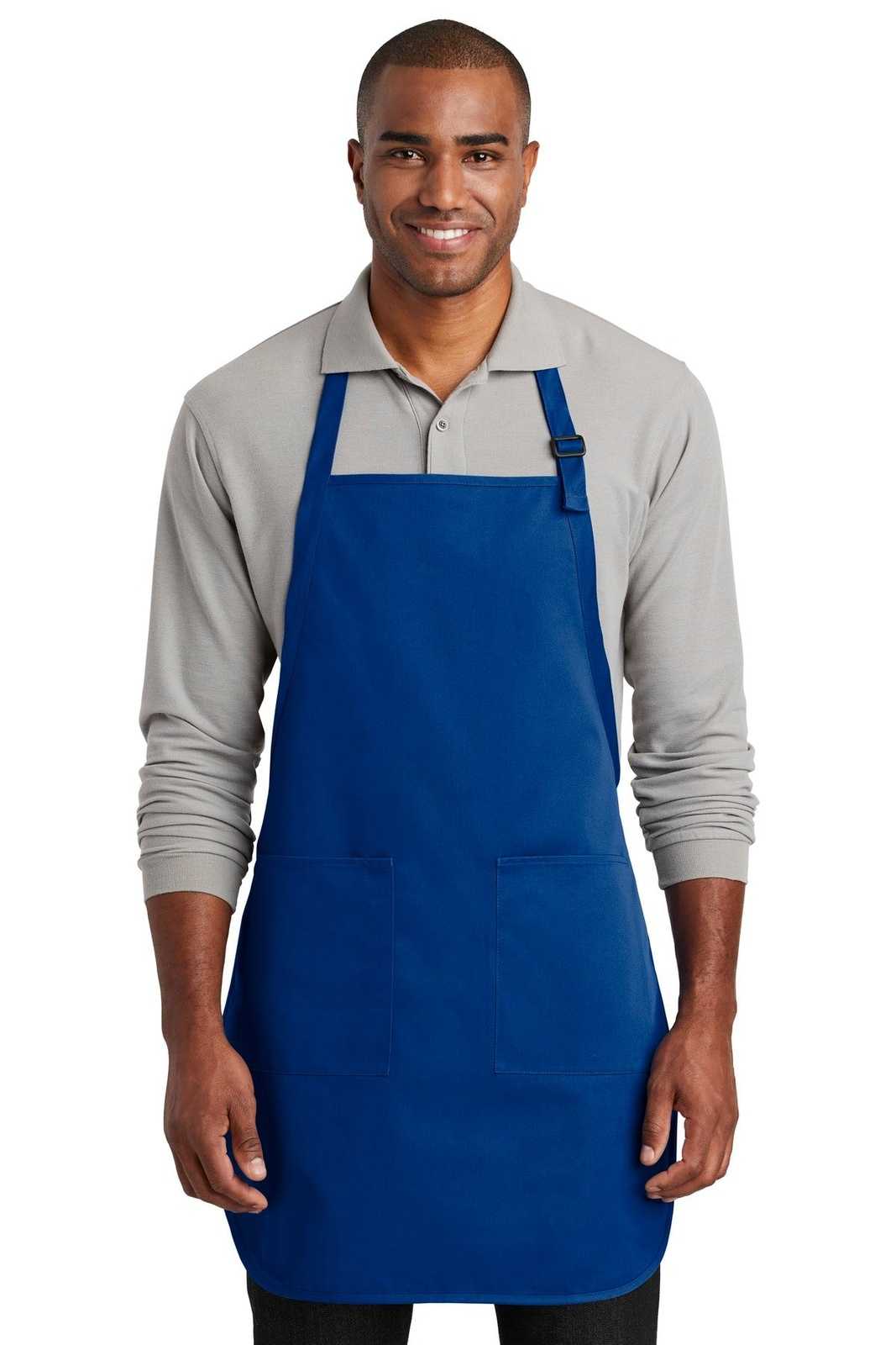 Port Authority A600 Full-Length Two-Pocket Bib Apron - Royal - HIT a Double - 1
